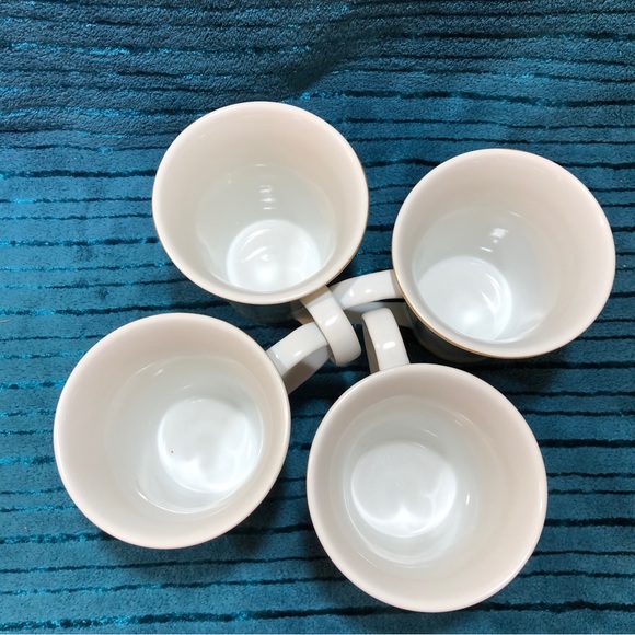 Set Of 4 Unused, 222 Fifth Lakshmi Porcelain Peacock Mugs - Picture 6 of 16